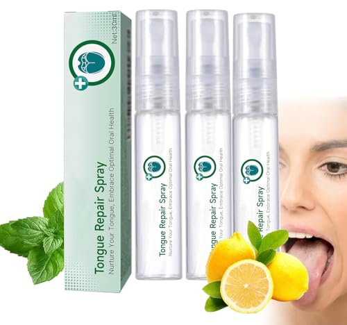 Zungenspray, Mundpflegespray für unterwegs, lindert Trockenheit und Schwellungen, zweimal täglich anwenden, sorgt für frischen Atem, geeignet für weiße Zunge und trockenen Mund, 30 ml