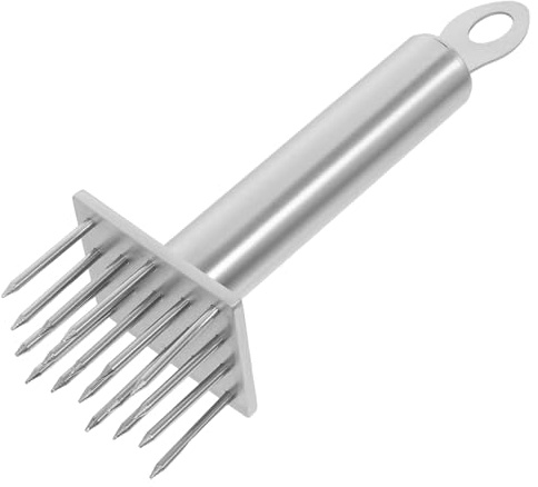 DIYEAH Maillet Attendrisseur de Viande Acier Inoxydable pour Steaks de Bœuf et Volaille Outil de Cuisine Manuel avec Aiguilles pour Ameublir Les Fibres