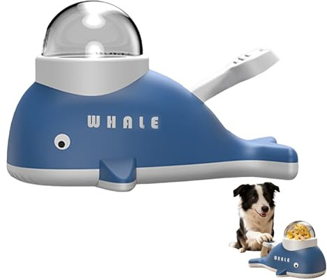 Interactive Pet Feeder Slow Feeder Toy for Dogs Cats Fun Treat Dispenser for Small Pets Anti Choking Stress Relief Interactive Dog Puzzle Toys Treat Dispenser Dog Toys, Whale Pet Food Toy Small Pets