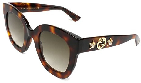 Gucci Damen GG0208S 003 Sonnenbrille, Braun (3/Brown), 49