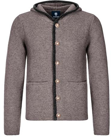 Almbock Herren Strickjacke mit Kapuze
