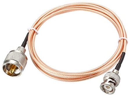 sourcing map Round Pin UHF () Male to BNC Male Antenna Radio Cable RG316 Coax Cable 10 Feet for Coax Mobile to Base Antenna