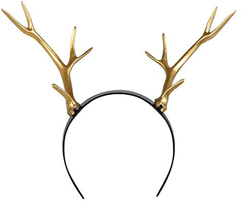 Boland unisex - vuxen Tiara Boland 50025 – Tiara horn, diadem, svart guld, för vuxna, av plast, ren, rådjur, hjortar, karneval, karneval, karnevalsfest, karnevalsfest, karnevalsfest, karnevalsfest