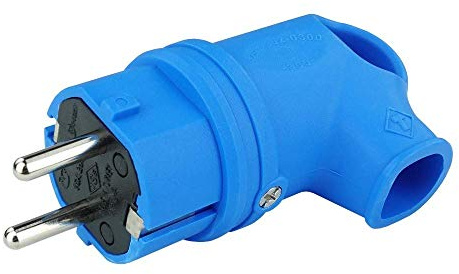 Spina Schuko con manico 16 A 230 V in gomma spina Schuko blu