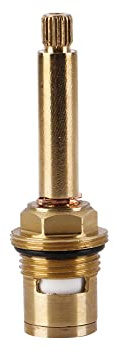 Tiardey 1020S Replacement Brass Ceramic Disc Faucet Cartridge for Cold Water Side with Round Spline