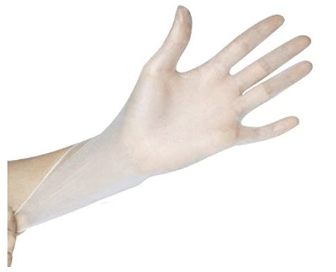 STELLA Vinylhandschuhe 100 Stück Größe M/Einweg-Vinylhandschuhe aus Vinyl/Farbe: Weiß/Latexfrei Extrem Beständig/Protect Einmalhandschuhe/Puderfrei