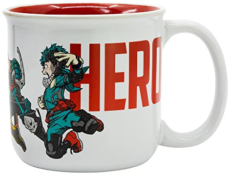 TAZA CERAMICA DESAYUNO 400 ML | EN CAJA REGALO MY HERO ACADEMIA