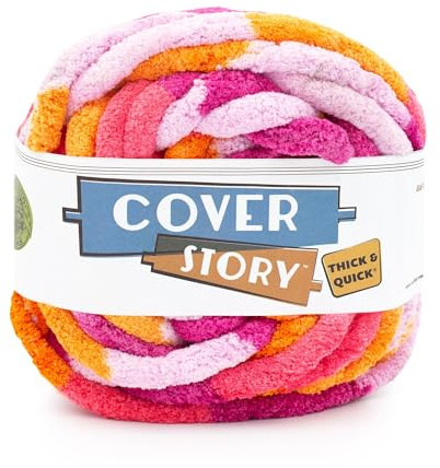 Lion Brand Yarn 535-213AQ Cover Story Thick & Quick Garn, Polyester, Abendrot, 1 Pack