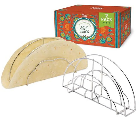Chef Tacos - Taco Halter - 2er Pack - Ofen- & Fritteusenfest - Taco Schalen für alle Taco Größen zur Vorbereitung und Zubereitung - Perfekt für jeden Liebhaber der Mexikanischen Küche