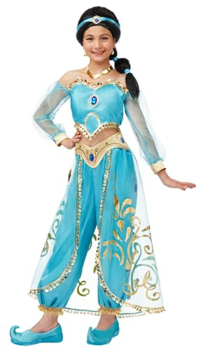 Spooktacular Creations: Costume de princesse arabe pour filles. Parfait pour Halloween, jeux de rôle et fêtes de cosplay.-M