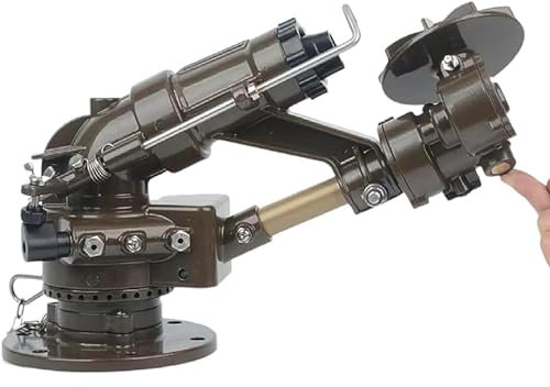 Pistola de riego agrícola,Pistola de riego agrícol Aspersor de riego giratorio de 360° for áreas grandes, miniaspersor de impacto con juego de boquillas for sistemas de riego de tierras agrícolas