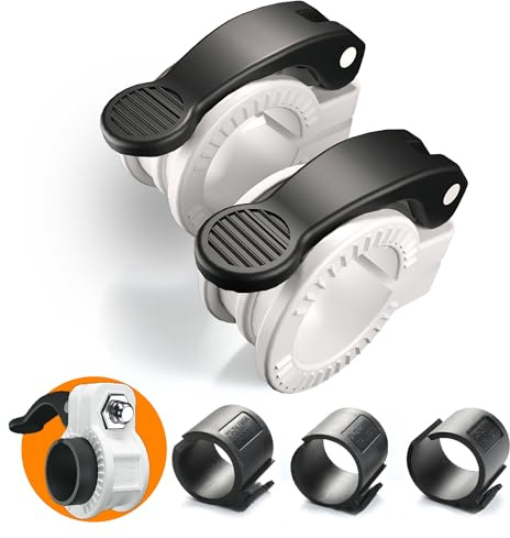 ZY-HUAN Mini Barbell Clips 1 inch I Multi-Size Adjustable Barbell Collar I 1 inch Barbell ClampsIQuick Release Weight Clips Pair of Locking for Dumbbell Bar (BLACK+WHITE)