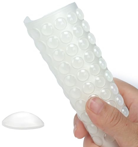 nzzzueu 200 Pieces Cabinet Door Bumpers-Adhesive - Soft Close Door Bumper Pads, Sound Dampening Furniture Dots for Kitchen Drawers, Cupboards, Picture Frames & Wooden Surfaces.