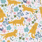 CRE8TIVE Papier Peint Adhesif Mural Fleuri Papillon Vinyle Adhesif Impermeable Papier Peint Autocollant Chat Jaune 30.5cm x 300cm Papier Peint Chambre Enfant Papier Adhesif pour Meuble Salon Armoire