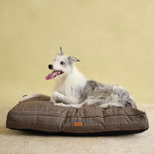 Rosewood x Joules Henson Karo Matratze für Hunde, Großes Hundebett Dick Gepolsterter Rutschfester Boden Waschbar Luxus Haustierbett für Große Hunde