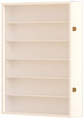 Vitrine mit großer Kapazität für Spielzeug, kurio-Figuren und Sammlerstücke verschönern Sie Ihr Zuhause oder Büro mit dieser mehrschichtigen Vitrine (weiß, 50 x 8 x 66,5 cm)