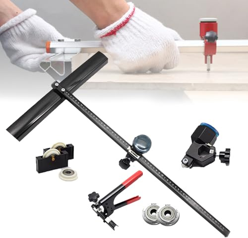 LJLAO Máquina Cortadora De Baldosas De Cerámica, con Alicates Eléctricos para Baldosas De Vidrio + 2 Hojas De Corte, Longitud De Corte: 60/80/90 Cm, Profundidad: 3-15 Mm, para Porcelana,60cm