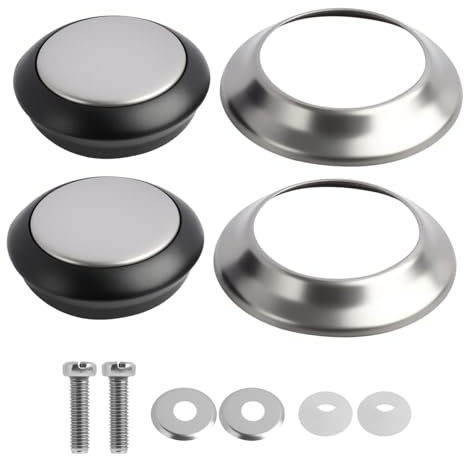 Ensemble de 2 Boutons de Couvercle de Casserole en Acier Inoxydable, Poignées Universelles Remplaçables pour Ustensiles de Cuisine, Compatible avec Tous Types de Couvercles de 5mm à 12mm