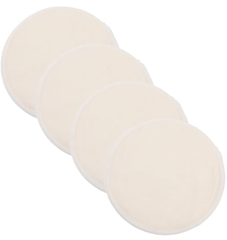 Mikikit Coppette Assorbilatte Riutilizzabili 4 Pezzi in Fibra di Bambù Morbide e Leggere per Allattamento Maternità Assorbenti e Confortevoli per Mamme Neo