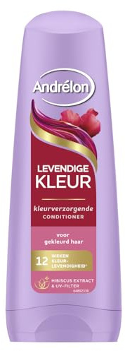 Andrelon Lot de 6 après-shampoings colorés avec extrait d'hibiscus et filtre UV - Couleur vive - 200 ml