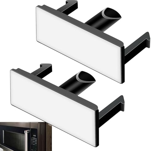 2 Pcs Upgraded Microwave Door Eject Button Replacement Part Compatible with Whirlpool KitchedAid Microwave -Thickened Rectangular Door Ejector Button