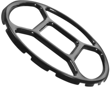 NULYLU Supporto per Cucina a Gas in Smalto Nero Antiscivolo Struttura Stabile e Resistente Accessorio Essenziale per Piano Cottura Domestico