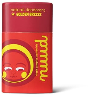 nuud The Stick Day'n'Night | 45 Gramm | natürlicher, veganer Deodorant Stick, ohne Chemikalien, vegan, 48 Stunden wirksam, parfümfrei, aluminiumfrei, unisex, reicht für 6-7 Wochen (Golden Breeze)