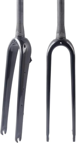 CUCKQUIC Gravel Fibre De Carbone Vélo De Route Fourche Rigide 700C 1-1/8'' Tube Droit/Conique Fourche Avant pour Vélo Frein À Disque QR 9X100mm Fourche Rigide pour Vélo A-Tapered