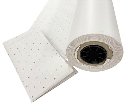 Pattern Paper with Dot and Cross Grid for Dressmaking and Pattern Cutting, White, 36 Inch Wide (3 Metres - 300cm x 91)