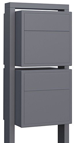 Brevlådor, design brevlåda Soprano for Two Grau Metallic – Bravios