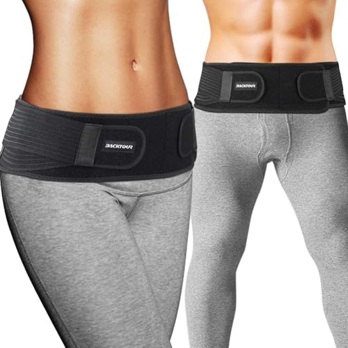 Backtour Si Belt Sacroiliac Belt for Women and Men That Alleviate Sciatic, Pelvic,Lower Back and Leg Pain, Stabilize SI Joint,Breathable Anti-Slip Sacroiliac Hip Brace Fit Hip Size 30 - 45
