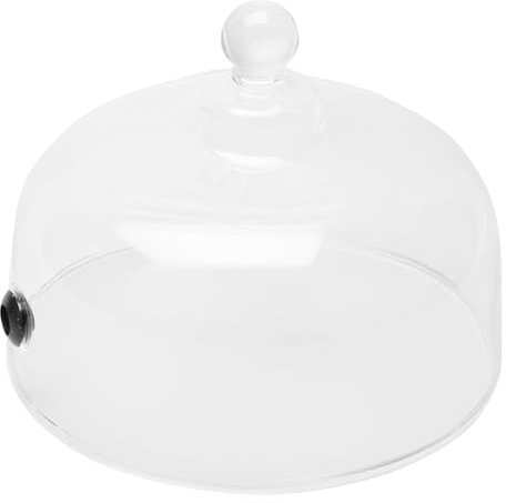 Smoking Cloche Dome Cover, Transparent Glass Cake Dome, Clear Food Cover for Infuser Smoker Smoking Infusion Plates Bowls and Glasses Cocktail Display