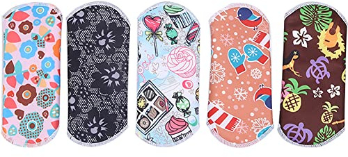 5 Pack Reusable Menstrual Pad, Waterproof Bamboo Charcoal Fiber Cloth Washable Women Sanitary Pad (6.5 x 6.5in) - More Comfortable, Economical and Ecological(#2)