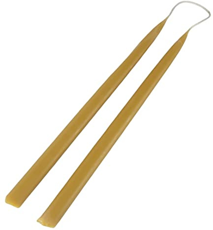 Bienenwachskerze Stabkerzen 2er Set ca. 30 cm – Tafelkerzen aus 100% Bienenwachs
