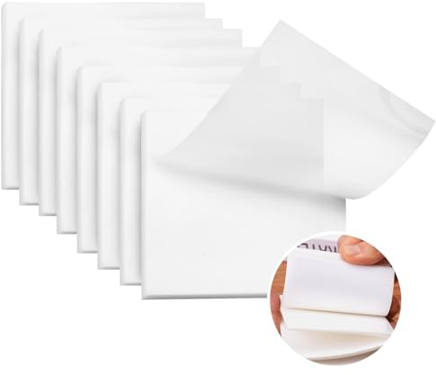 ZITFRI Haftnotizen Klebezettel transparent 400 Zettel 75x75mm, Haftnotiz Notizzettel durchsichtig Sticky Notes Haftnotizen Notes wasserfest Selbstklebend Klebezettel Papier für Schule Büro Zuhause