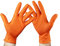 KMINA - Guanti Nitrile Diamante S (x1 Pack 50 unità), Resistenti, Monouso, Senza Polvere, Meccanico, Arancioni (Senza Latex)