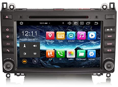 Erisin 8 4GB RAM+64GB ROM Android 11 Radio Coche Bluetooth CD Reproductor para Mercedes W245 W169 Clase A/B Viano Sprinter Vito VW Crafter Soporte GPS Carplay Android Auto DSP WiFi Dab+ USB OBD2 FM