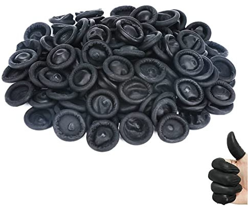 FLOTRUTE 250~350 PCS Latex Fingerlinge, Fingerlinge Antistatisch, Fingerschutz Abdeckungen, Einweg Latex Fingerlinge Antistatisch Latex Finger Cot Fingerhandschuhe Protector Covers Finger Caps(200g)