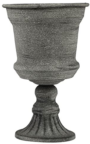 Tofficu Blumentopf Vintage Outdoor Pflanztopf Trophäe Amphore Schwarz Blumenvase Metall Eisenkunst Blumentopf Gartenpflanzer Für Heimbüro Hoteldekoration (Grau) Vase Gusseisen Eisen Amphore