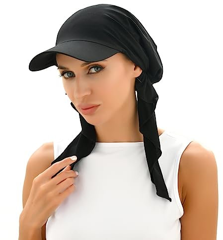 Cysocool Damen Weiche Chemo Turban Sommer Sonnenschutz Schirmmütze Haarausfall Kopftuch Vorgebunden Beanie Mütze Slouchy Kopfwickel Schlafmütze Frauen Krebs Kopf Wraps Bandana Hijab Kopfbedeckung