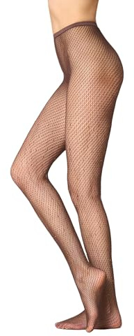 Goldenpoint Donna Collant Rete Fantasia con Strass, Cinturino Anatomico e Tassello Igienico