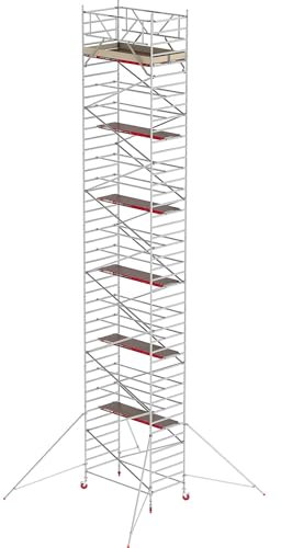 Altrex | Trabattello mobile RS TOWER 42 largo | piattaforma in legno | lunghezza 1 |85 m | altezza di lavoro 14 |20 m