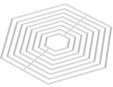 PATIKIL Hexagon Die Cuts Shapes Metal Stencils Background Dies Clearance Scrapbooking Die-Cuts for Paper Crafting, Card Making, Scrapbooking and Embossing, 4.6 x 4