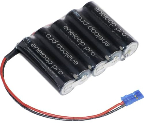 Panasonic eneloop Pro Serie F1 x 5 Graupner Batteria 5 x Cavo Mignon (AA), spina NiMH 6 V 2450 mAh