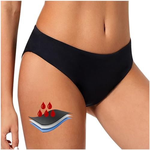 Audasi Bragas Menstruales Pantalones menstruales para natación Ropa Interior Menstrual a Prueba de Fugas Ropa Interior de período para niñas, Adolescentes y Mujeres(L)