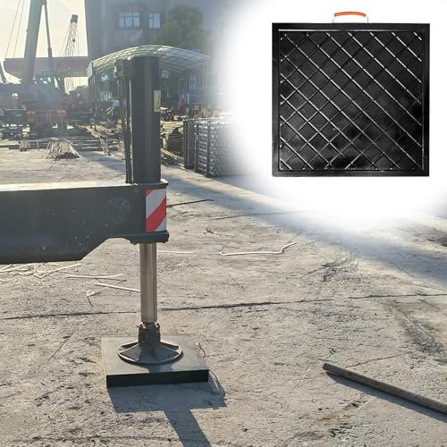 EXCLURA Stützplatten Unzerbrechliche Nivellierpads für RV-Stützen, Stabilisierendes RV-Landepad mit Ergonomischem Griff, Kranheberpads Stapelbar und Wasserdicht(40x40x3cm/15.7x15.7x1.2inch)