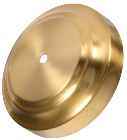 OSALADI Goldener Metall Lampenfuß mit Seitenloch 8mm und Bodenloch 10 Mm | Kupferausführung, Selbstgemacht Basis für Tischleuchte, Büro und Schlafzimmer, Leicht Montierbar, Kabeldurchführung