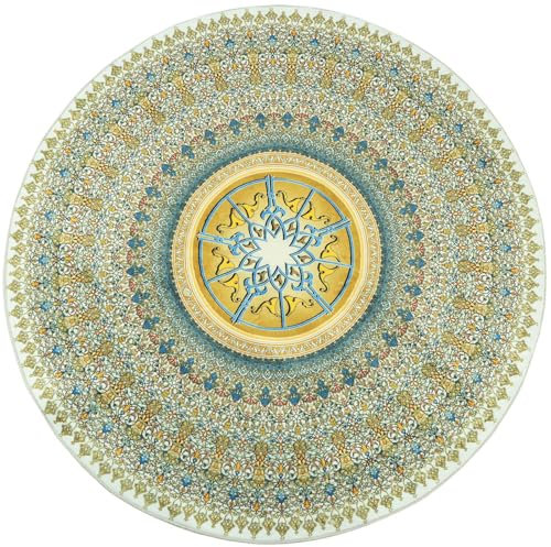 Betadistor Abstract Rugs Round ø120cm Living Room Modern Non-Slip Area Rug Round Machine Washable Floor Carpet Low Pile Soft Minimalist Circle Rug for Bedroom Kids Room Decor 401-04120