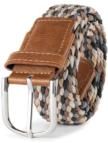 Indicode Unisex Anders Gürtel 40mm breit | Metall Gürtelschnalle & Kunstleder-Riemen Tan, 95