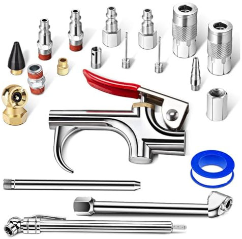 Nsssunnre 20 Piece Air Tool Kit, Air Compressor Kit,Air Tools with 1/4 Inch NPT Quick Connect Couplers, Air Compressor Accessories